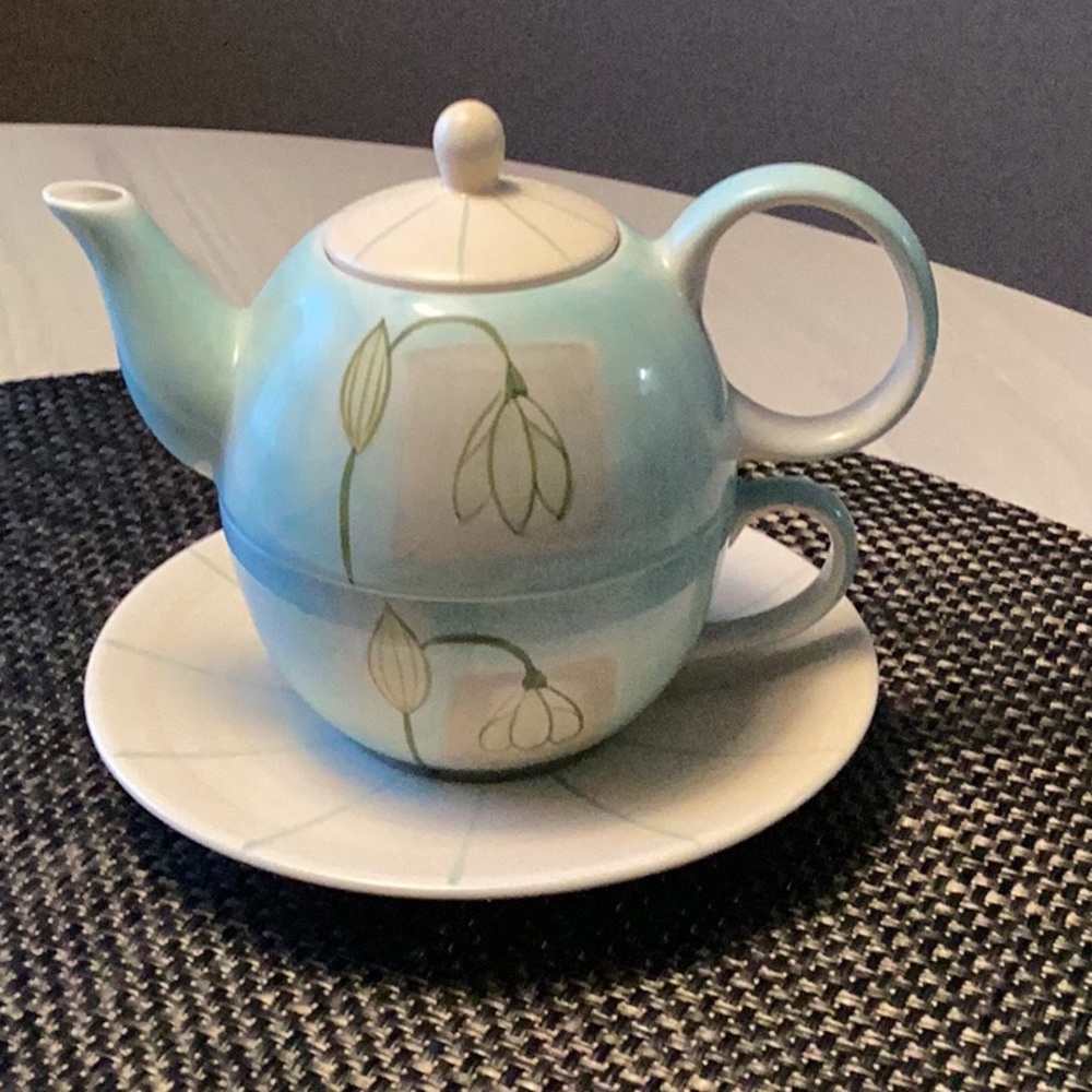 Personal Tea Service with cup and saucer.